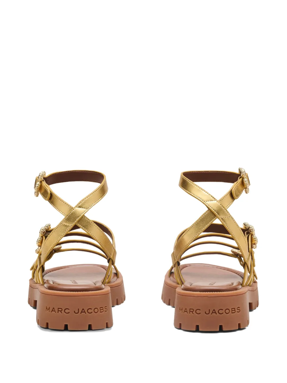 Marc Jacobs The Daisy metallic sandals Gold