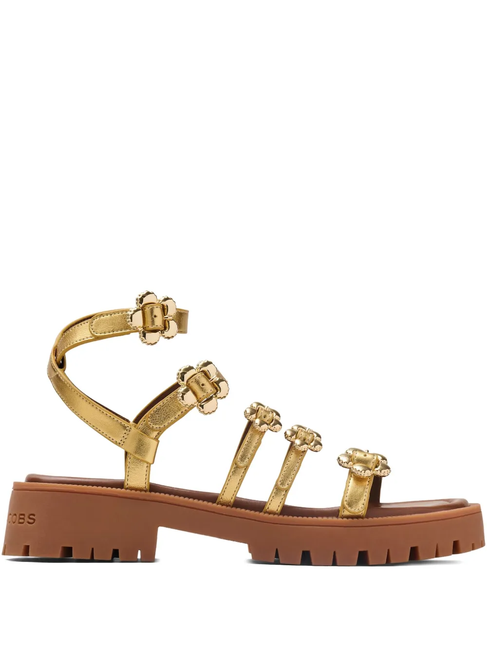 Marc Jacobs The Daisy Metallic Sandals