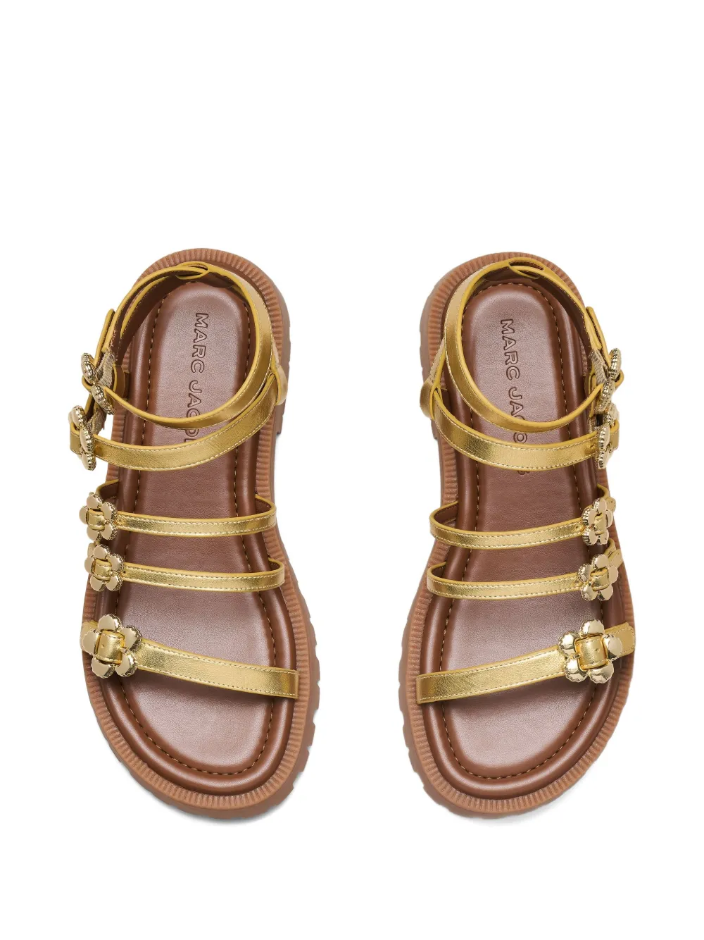 Marc Jacobs The Daisy metallic sandals Gold