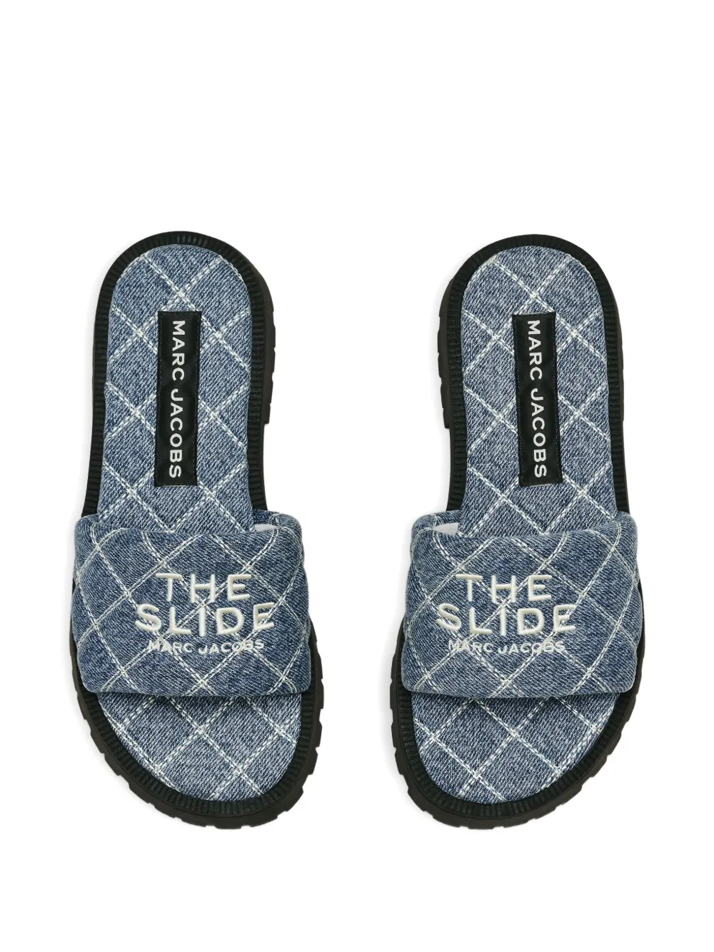 Marc Jacobs The Quilted denim slides Blue