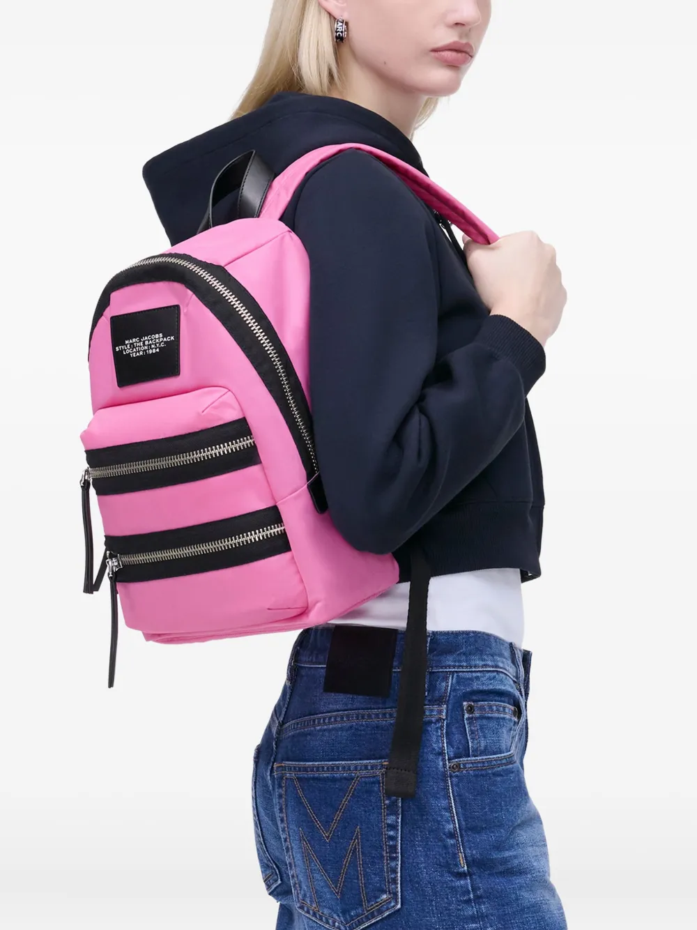 Marc Jacobs medium The Biker backpack - Roze