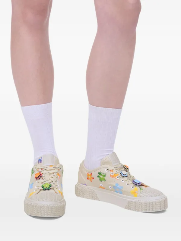 すぐ届く【MARC JACOBS】ザ ワイルド デイジー スニーカー Marc Jacobs The Wild Daisy Sneakers | Neutrals | FARFETCH JO
