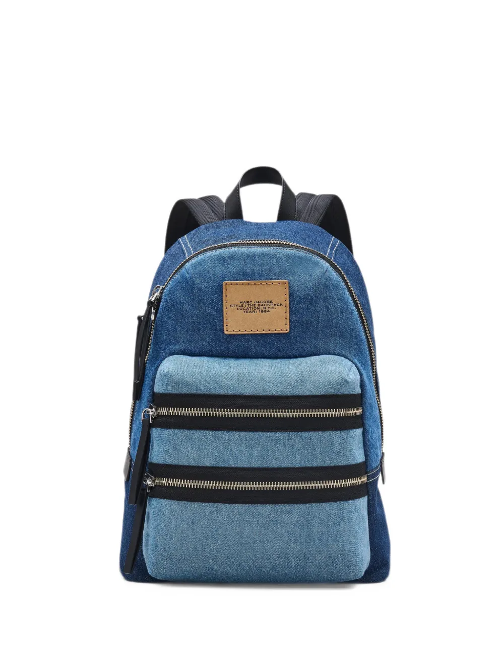 Marc Jacobs The Colorblock grote denim rugzak Blauw