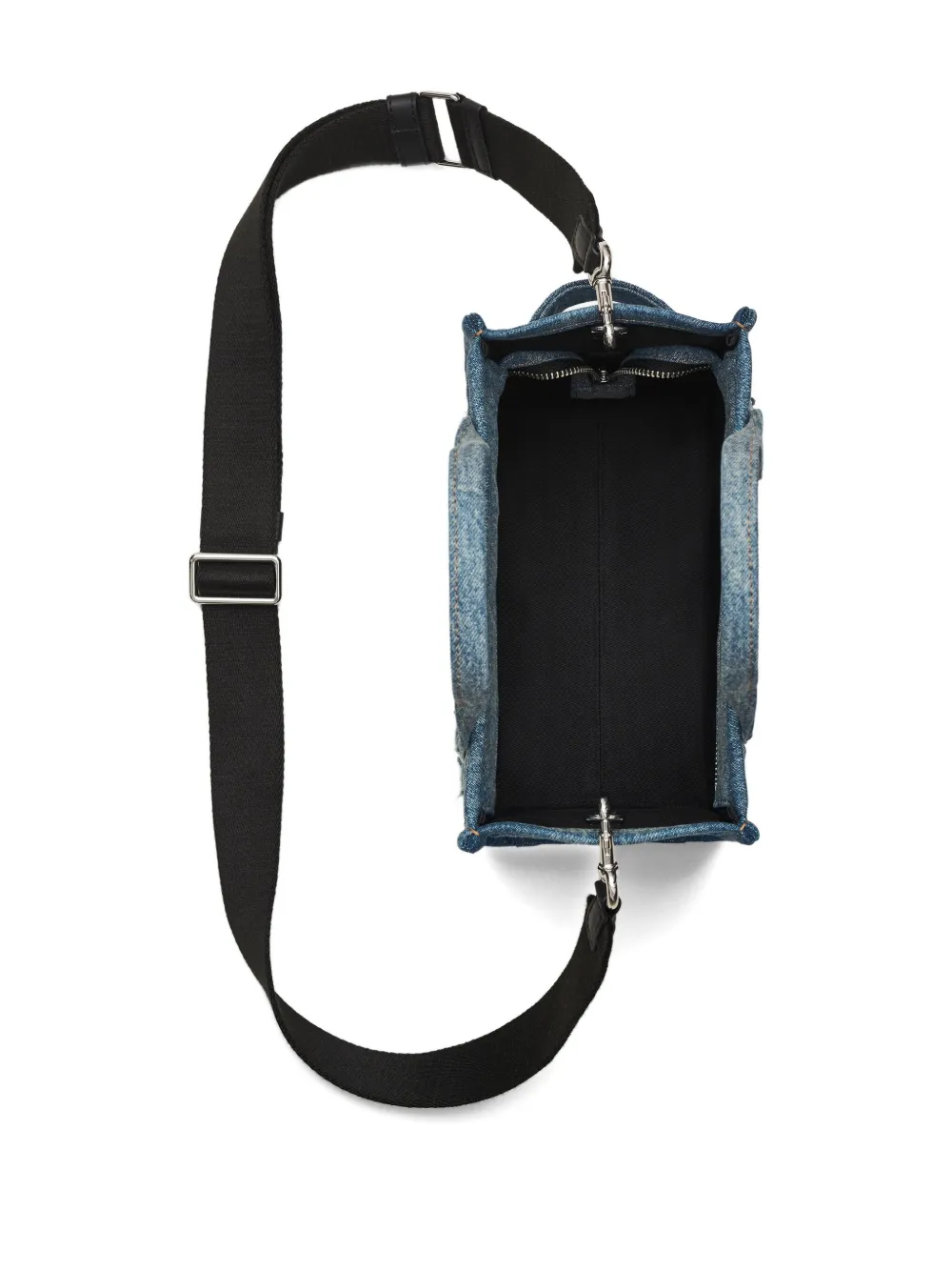 Marc Jacobs Kleine The Rip and Repair denim Shopper Blauw