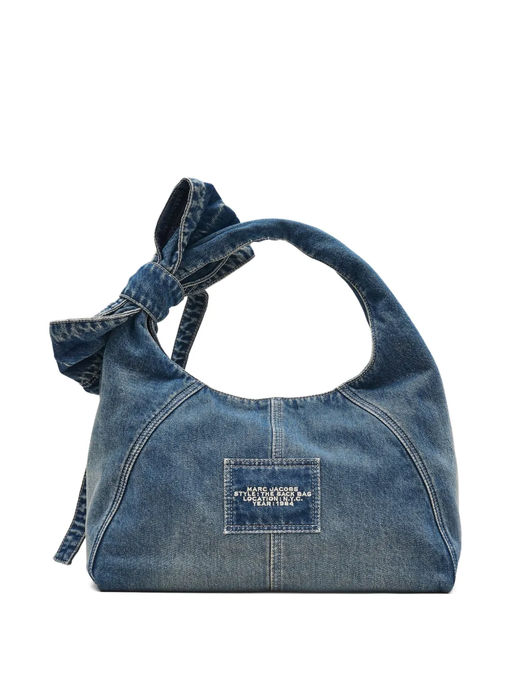 Shop Marc Jacobs The Bow Denim Sack Bag