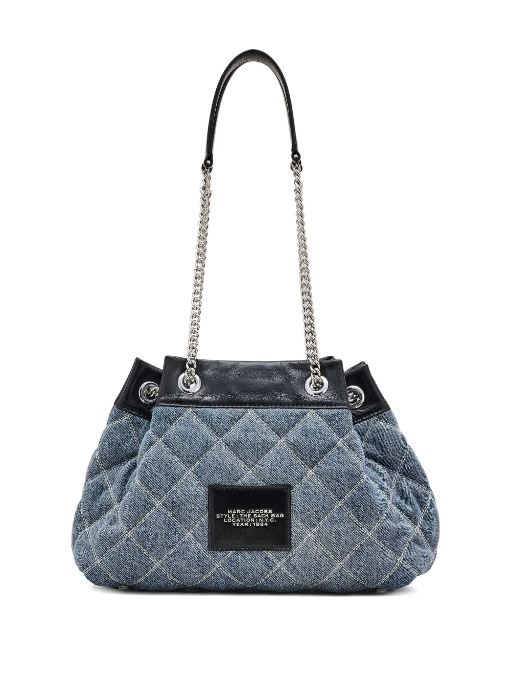 Marc Jacobs The Quilted denim tas met ketting Blauw
