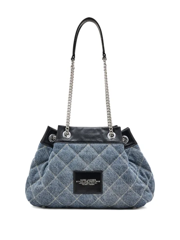 ショルダーバッグ・ポシェット MARC JACOBS THE SMALL CHAIN SACK BAG Marc Jacobs The Quilted Denim Chain Sack Bag | Blue | FARFETCH
