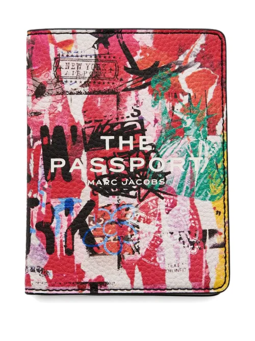 Étui pour passeport The Graffiti en cuir - Marc Jacobs - Modalova