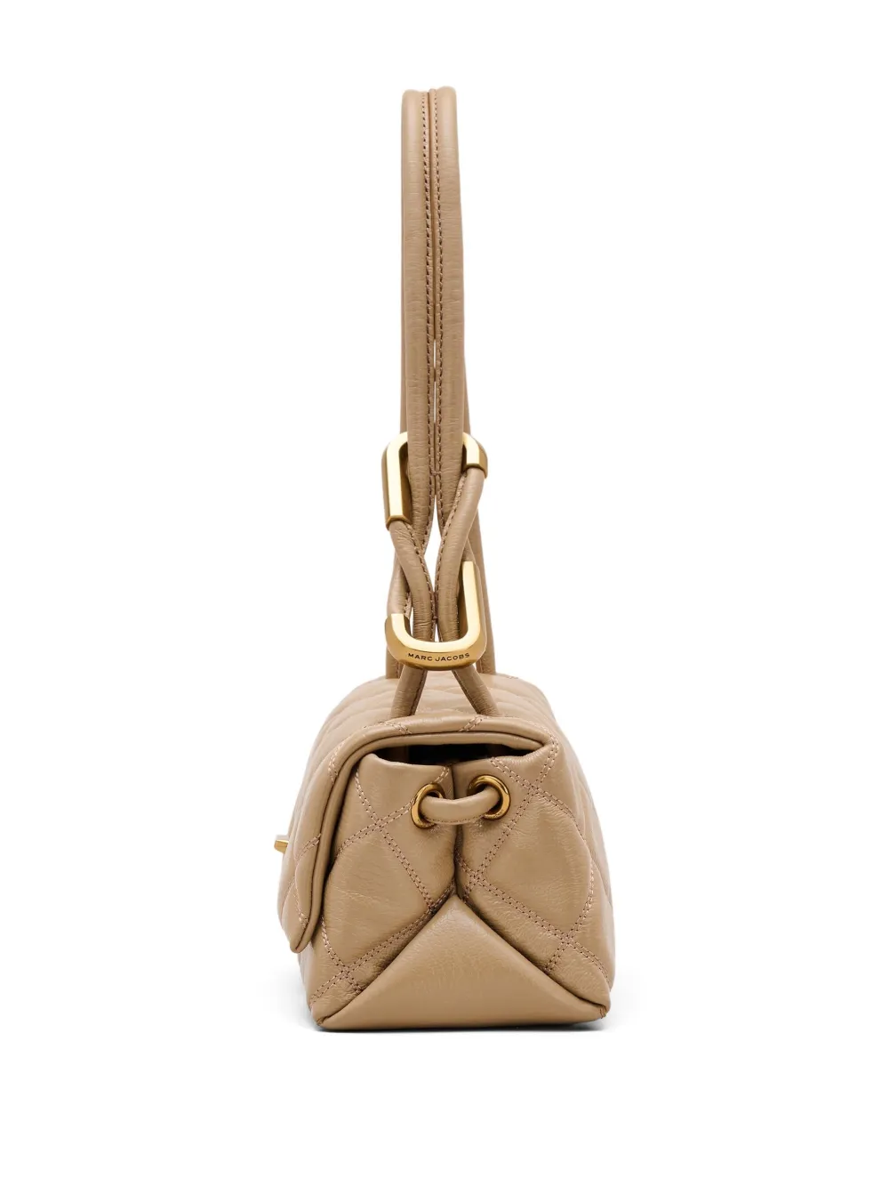 Marc Jacobs The Quilted Mini Dual leren schoudertas Beige