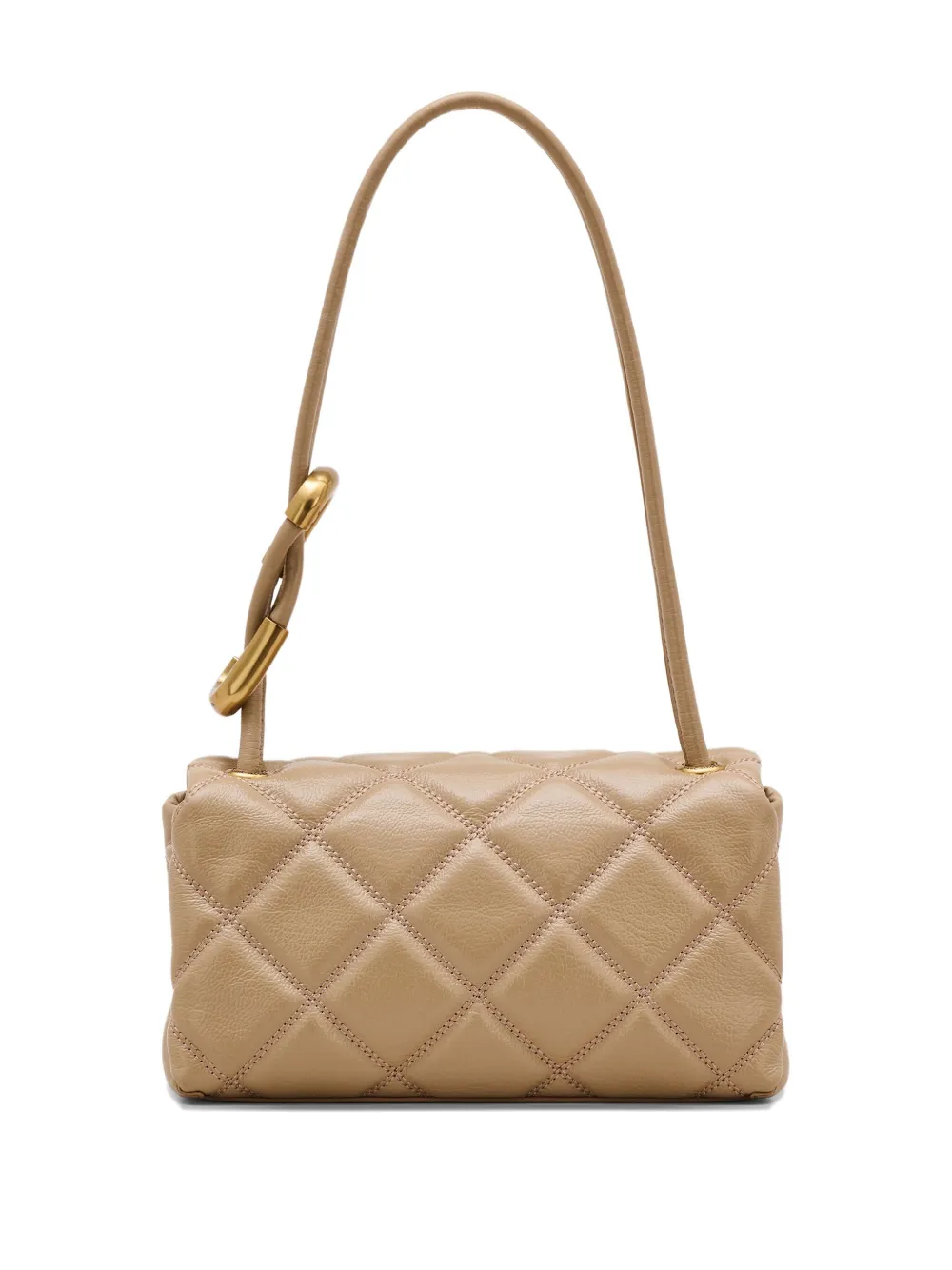 Marc Jacobs The Quilted Mini Dual leren schoudertas Beige