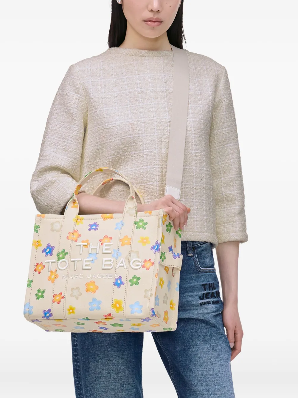 Marc Jacobs The Wild Daisy Medium Tote Bag - Beige