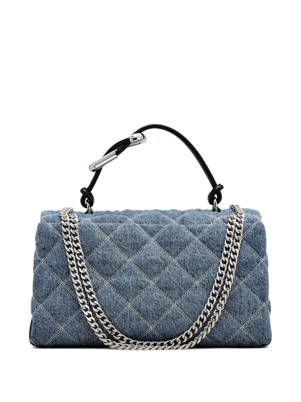Shop Marc Jacobs The Quilted Denim Shoulder Bag