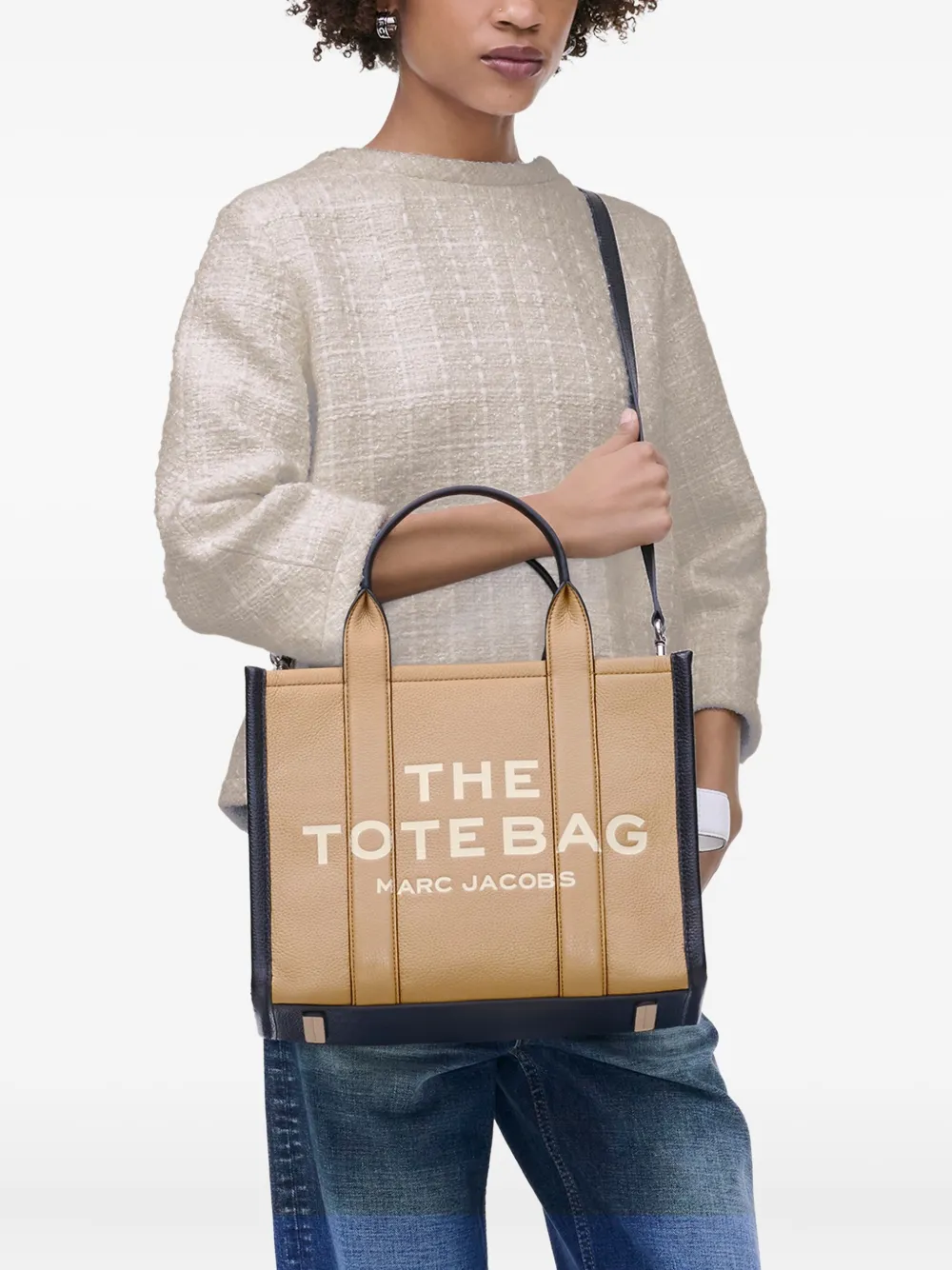 Marc Jacobs The Colorblock Medium Tote Bag - Beige