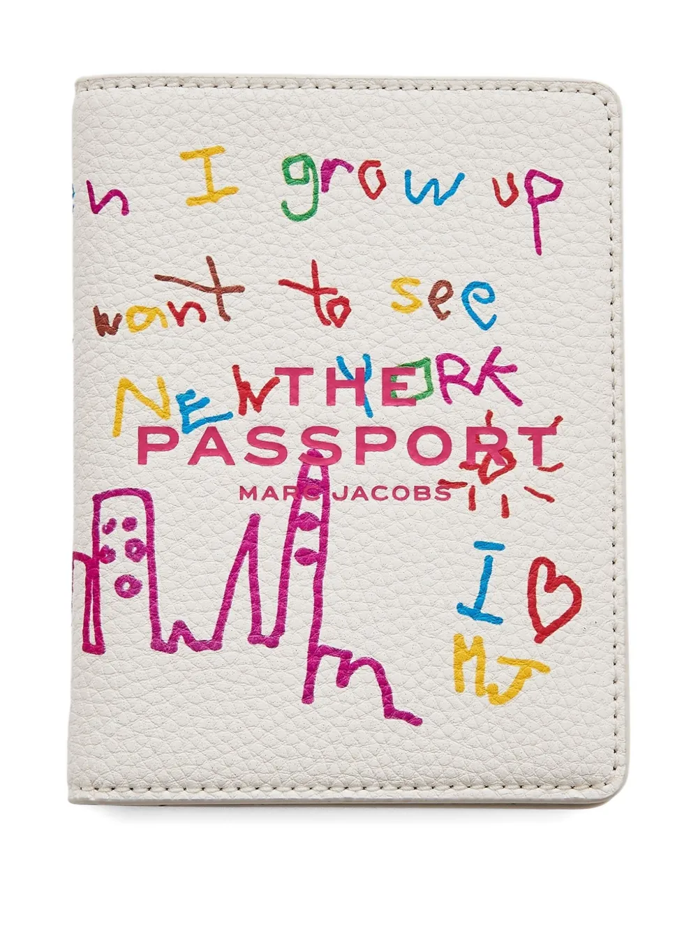 Marc Jacobs The Kids Writing Passport case | White | Image 1
