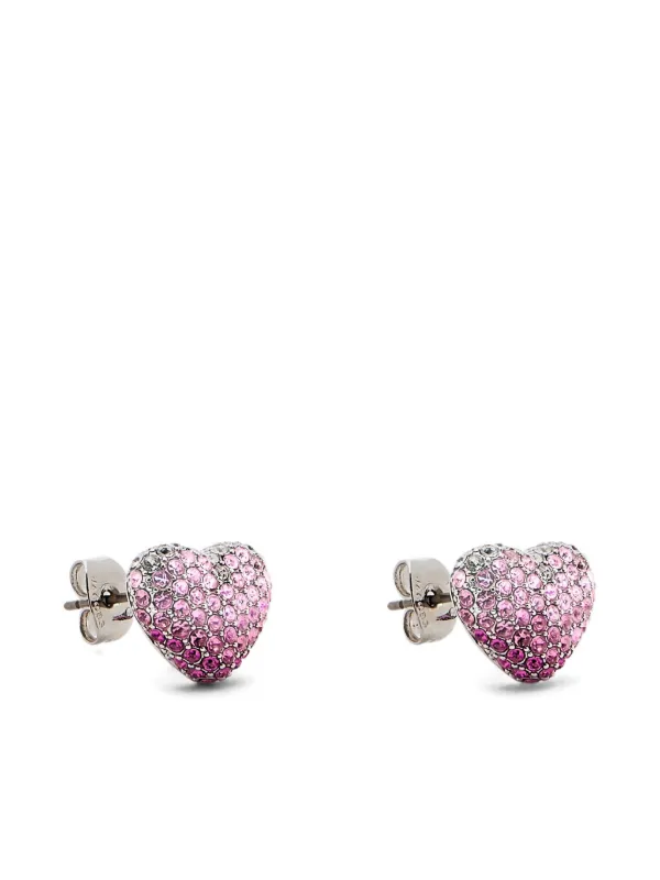 Marc Jacobs The Pavé Balloon ハート ピアス | シルバートーン