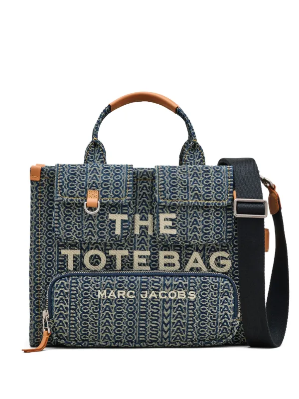 MARC JACOBS THE TOTE BAG ブルー グレー MARC JACOBS / マーク