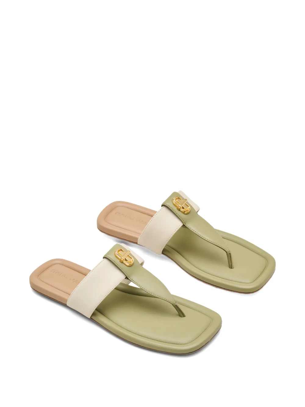Marc Jacobs The Colorblock leather sandals - Groen