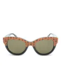 MCM monogram cat-eye sunglasses - Brown