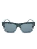 MCM MCM logo square sunglasses - Black
