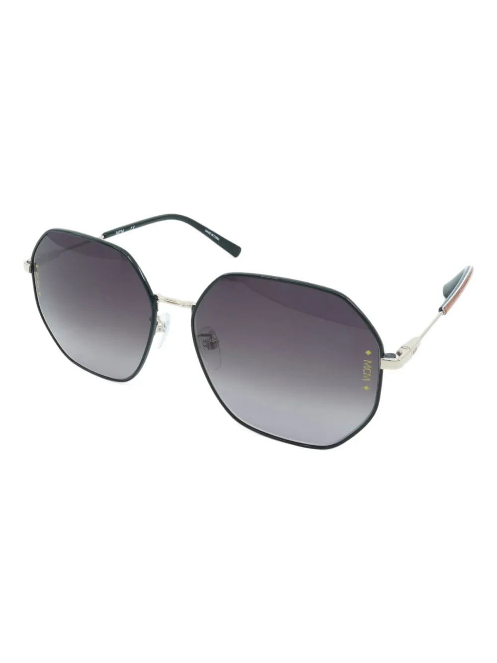 Mcm Hexagonal-frame Sunglasses In Black