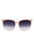 MCM square gold-tone detail sunglasses - Pink