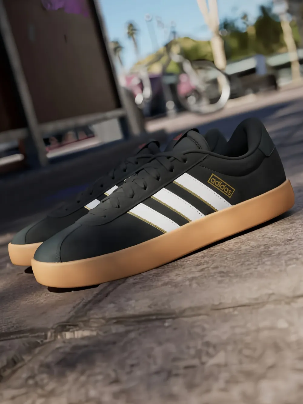 adidas VL Court 3.0 "Black White Gum" sneakers