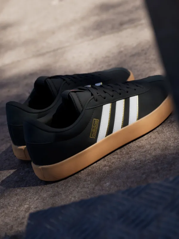 adidas gazelle silver green womens adidas VL Court 3.0 Women's Shoes, Size: 8, Black White Gum main image 1