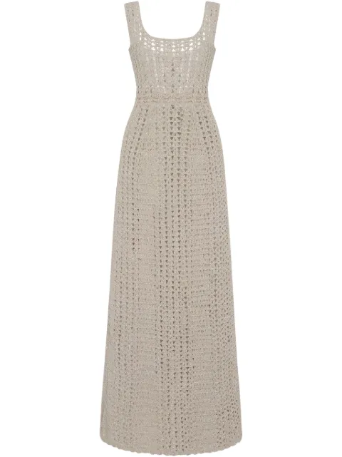 Rosetta Getty crochet-knit midi dress