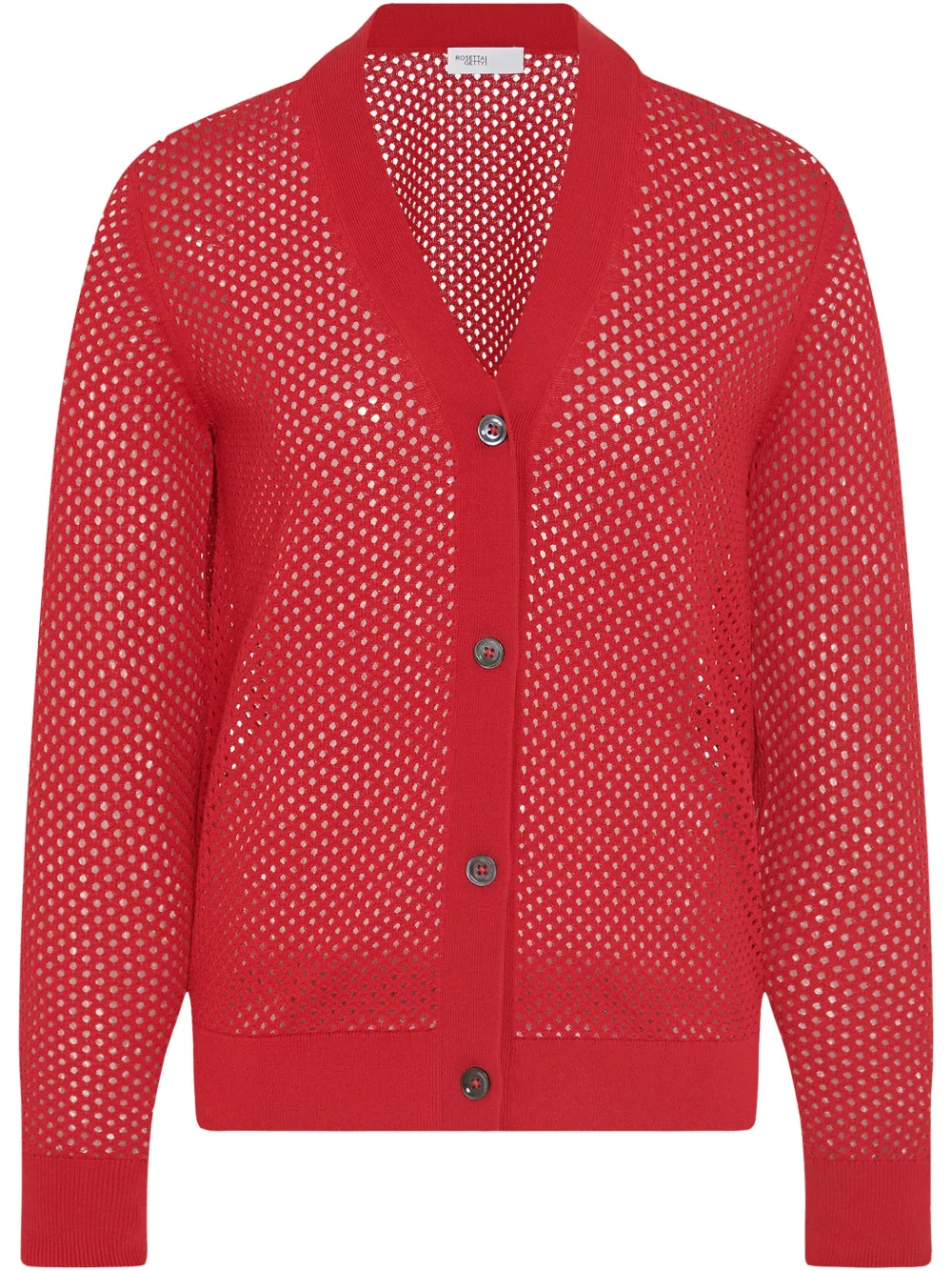 ROSETTA GETTY MESH POINTELLE CARDIGAN