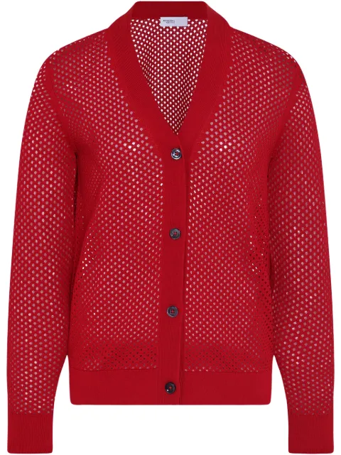 Rosetta Getty mesh pointelle cardigan