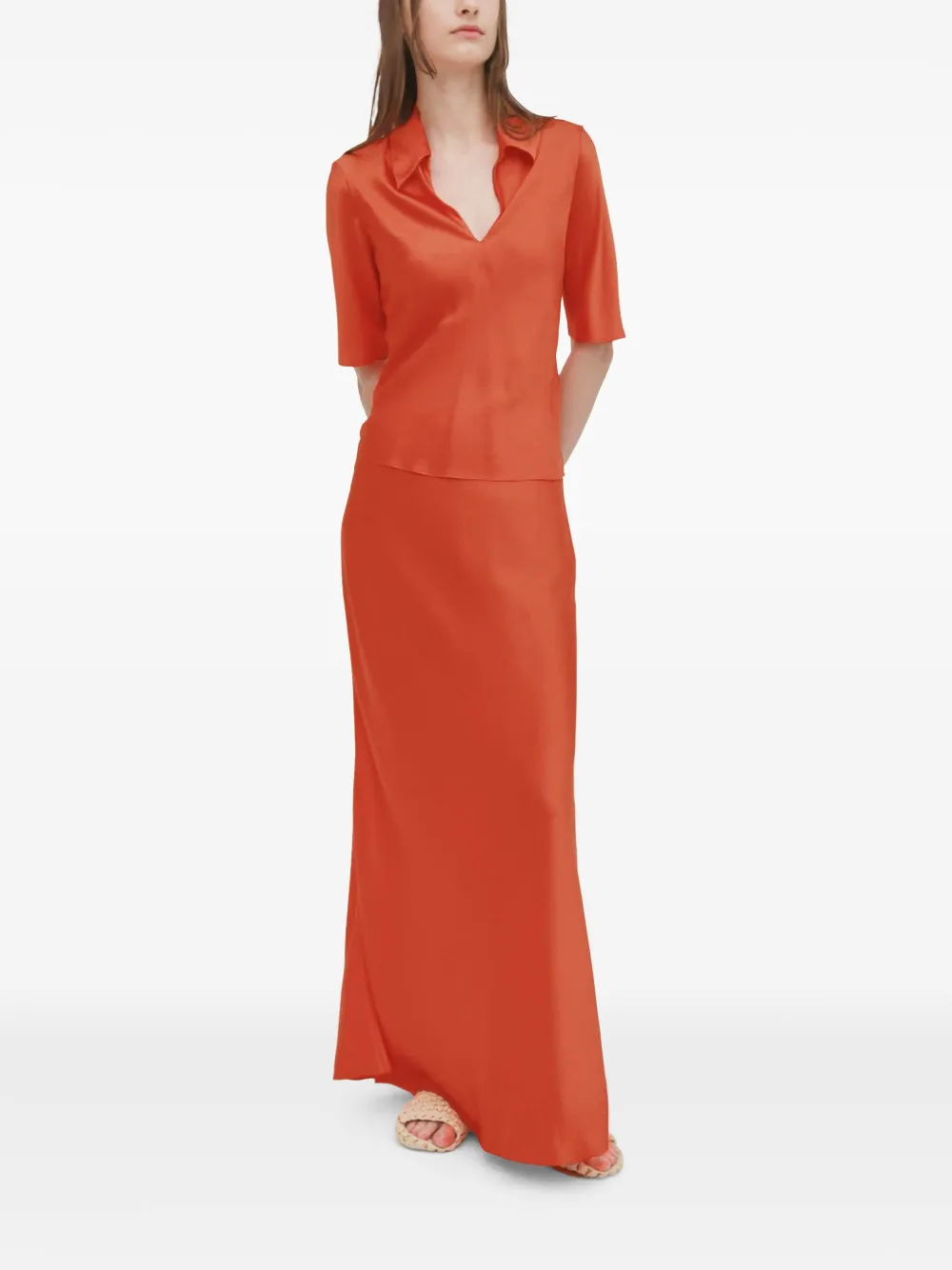 rosettagetty Rosetta Getty Maxi rok - Oranje