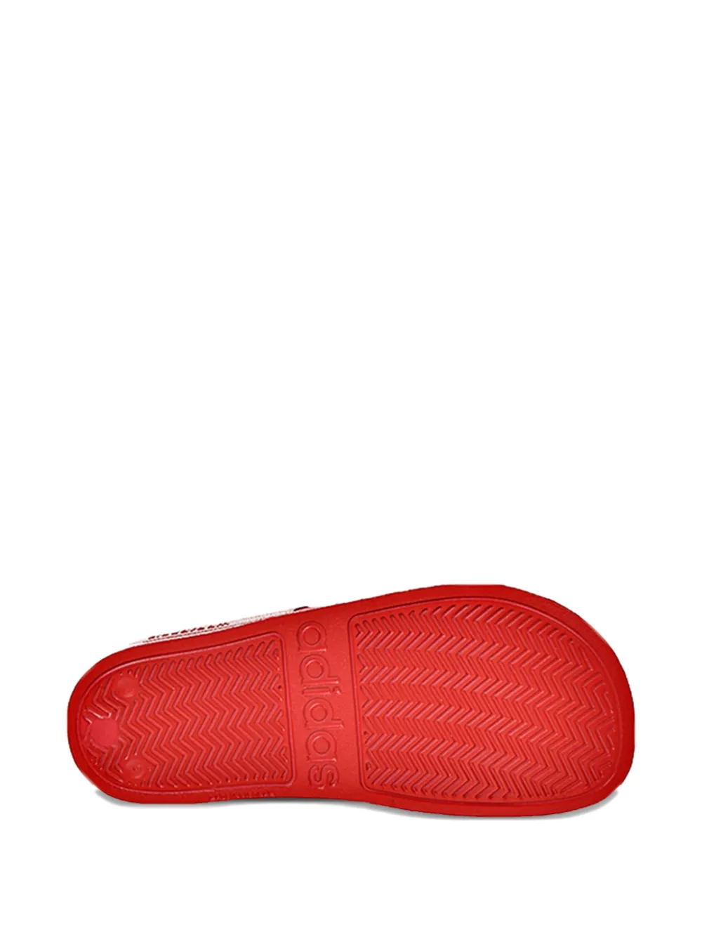 adidas three-stripe cloudfoam slides Red