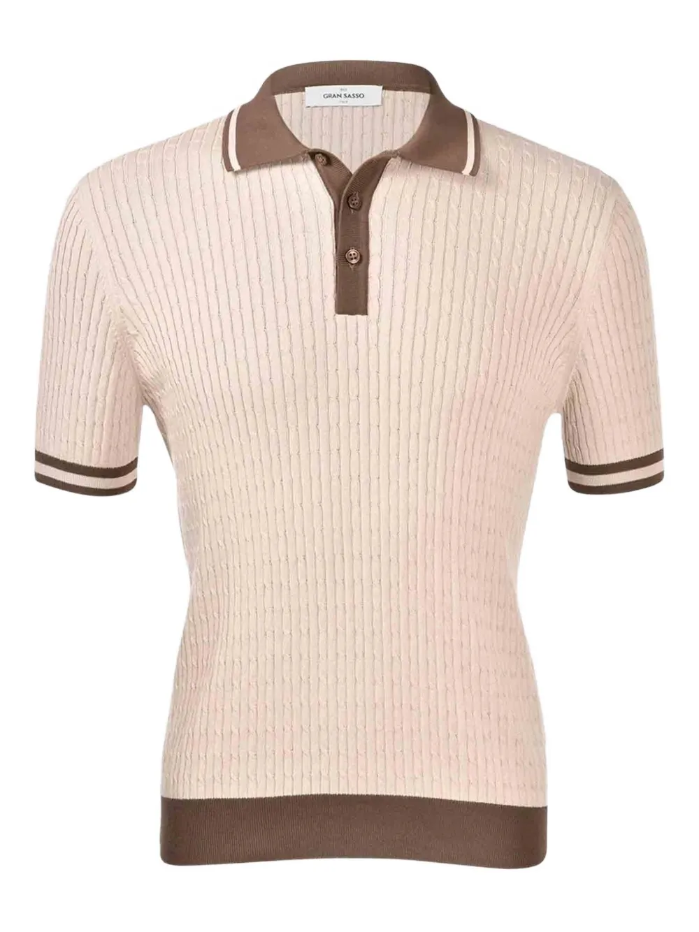Gran Sasso cotton-knit polo shirt | Neutrals | Image 1