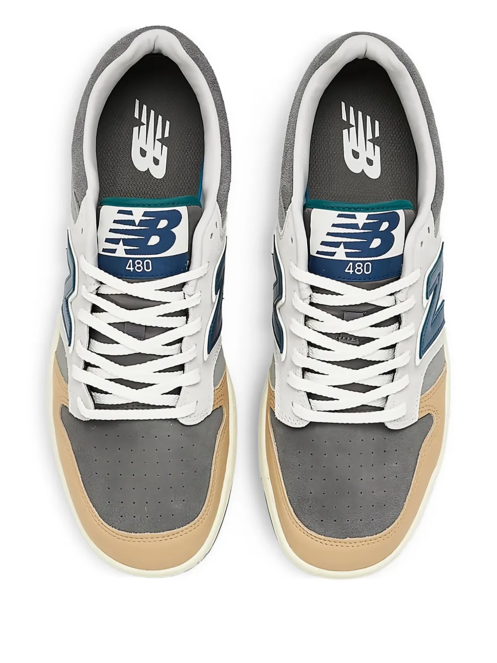 New Balance 480 "Castlerock Brown Navy New Spruce" sneakers Grijs