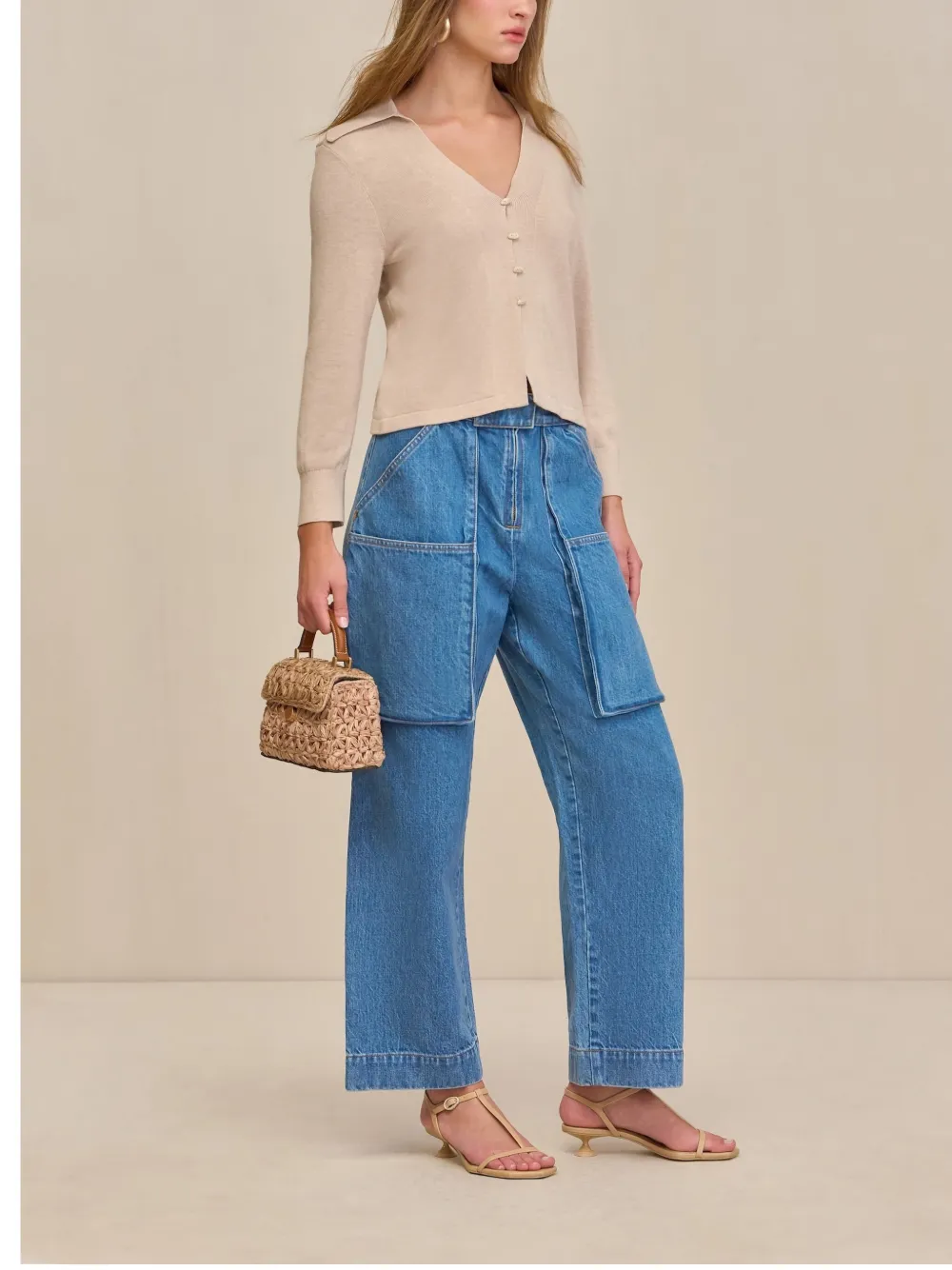 Cult Gaia Katoenen jeans Blauw