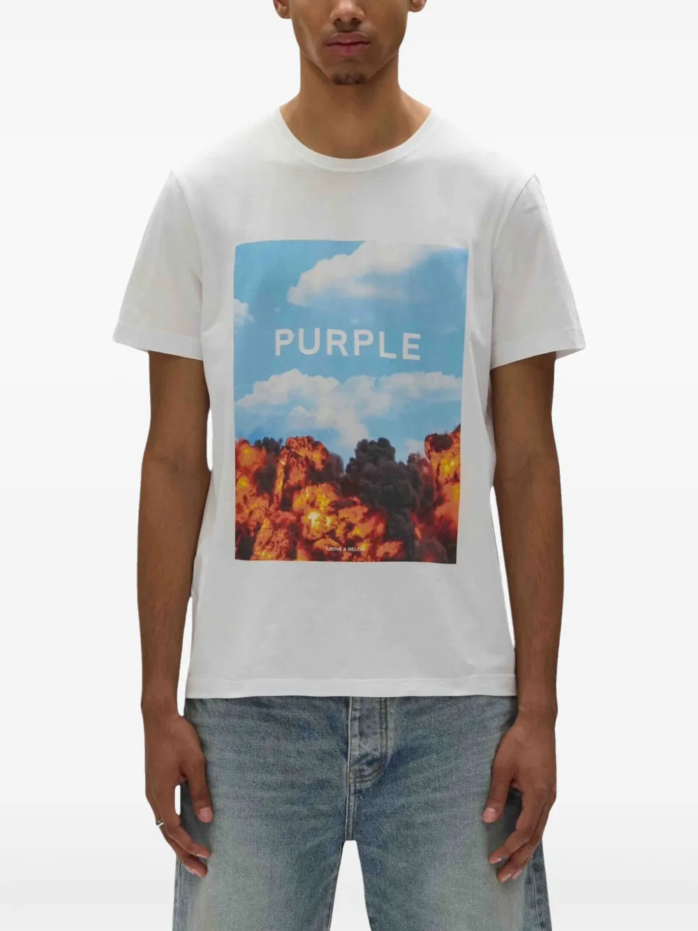 Purple Brand graphic-print T-shirt - Wit