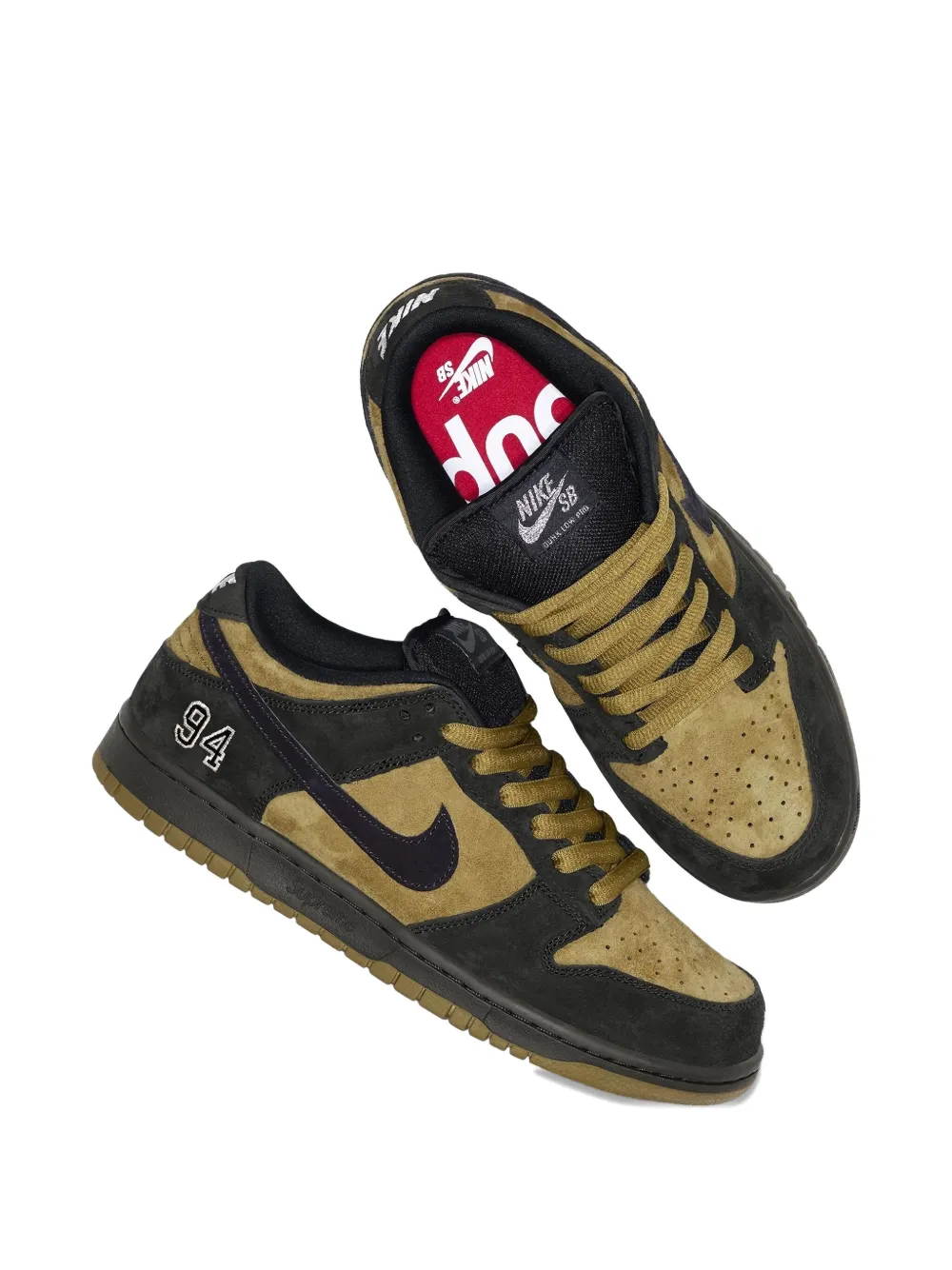 Nike SB Dunk "Supreme Camper Green" sneakers Zwart