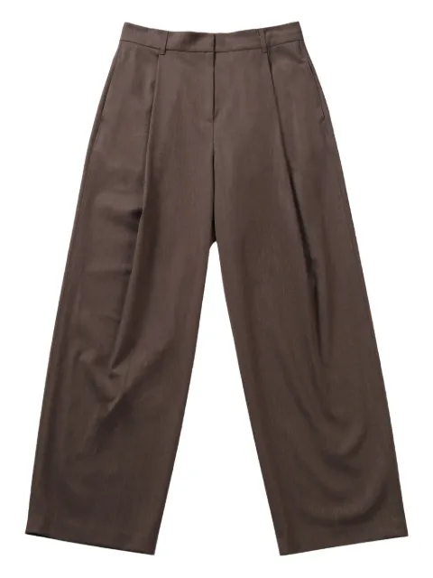Amomento pleat-detail trousers