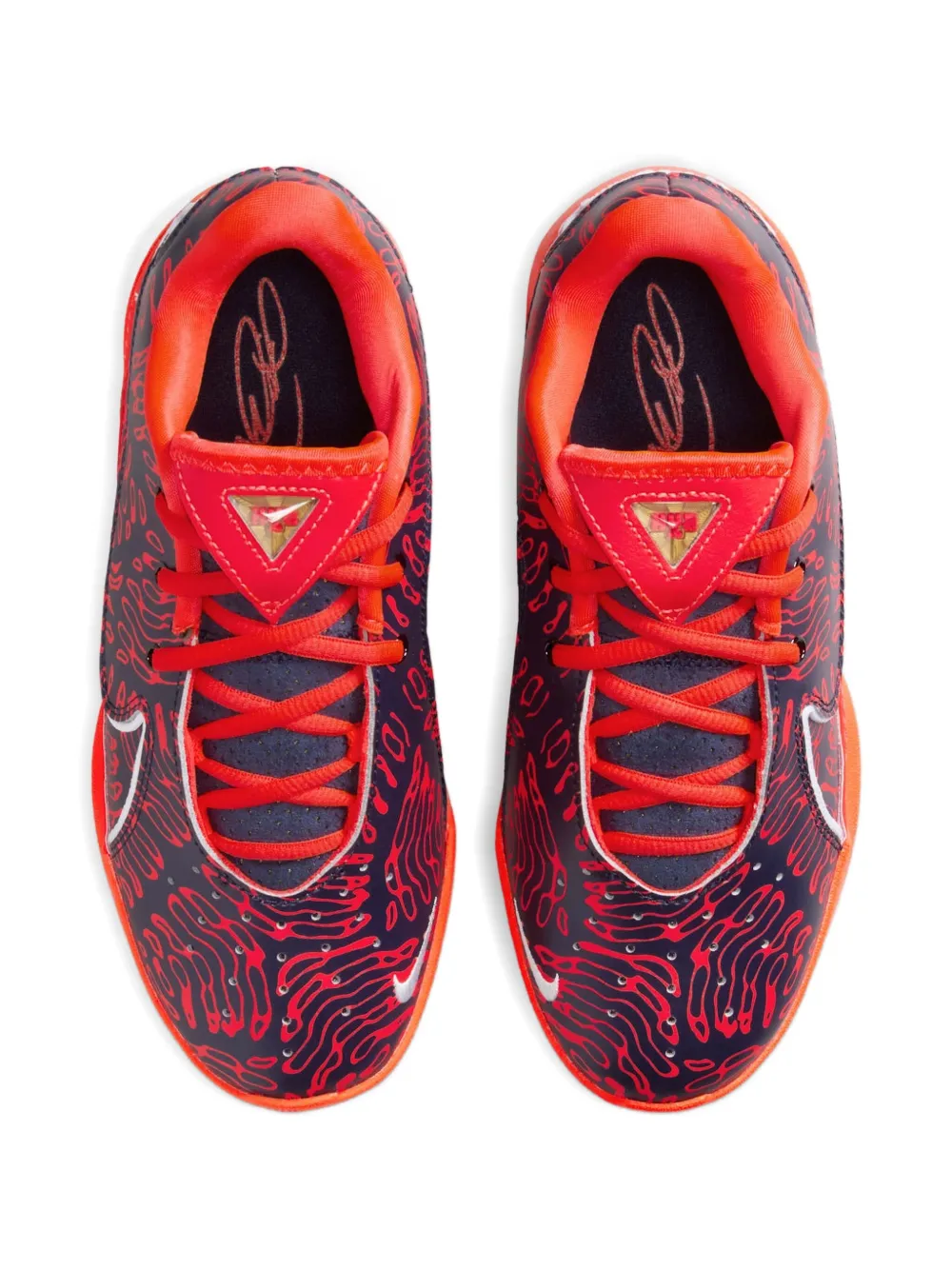 Nike Kids LeBron 22 GS sneakers met geometrisch patroon Rood