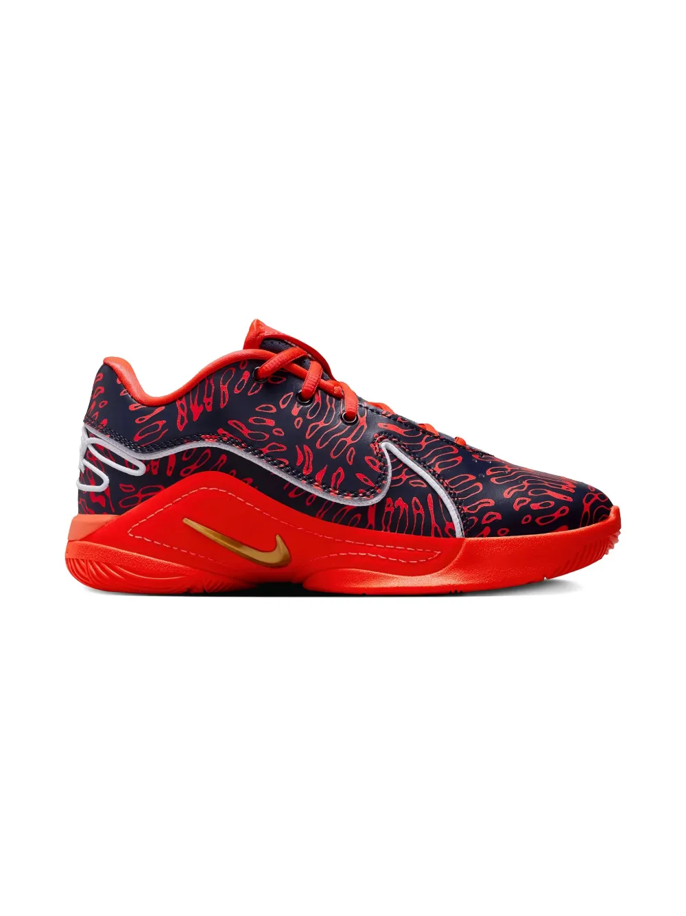 Nike Kids LeBron 22 GS sneakers met geometrisch patroon Rood