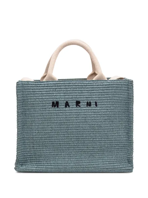 Marni logo-embroidered tote bag