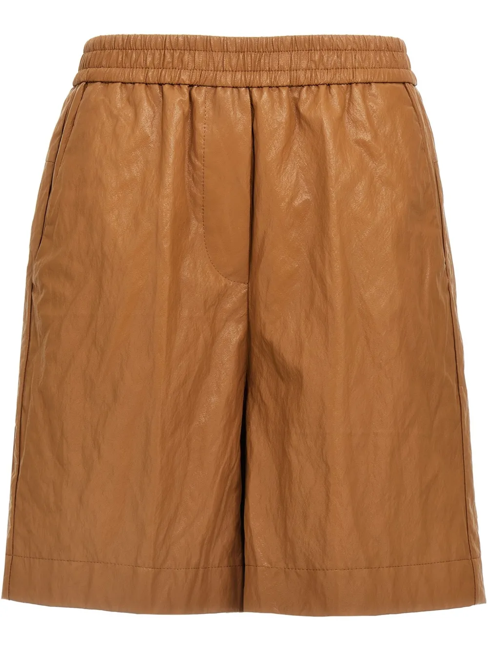 leather-effect bermuda shorts