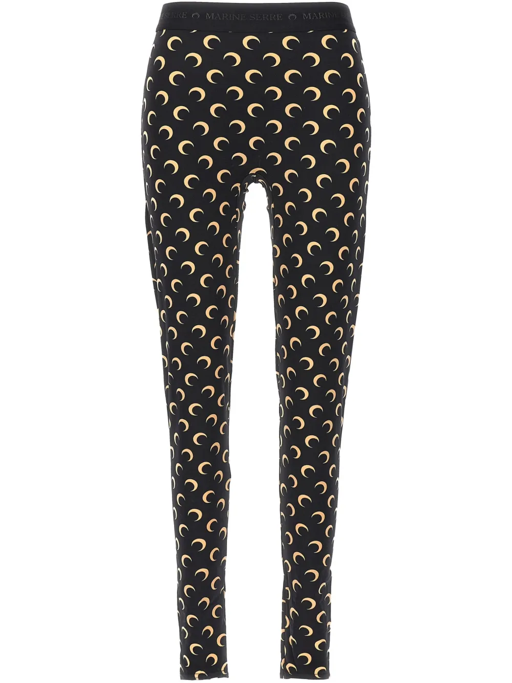 Marine Serre Legging met Crescent Moon-print Zwart