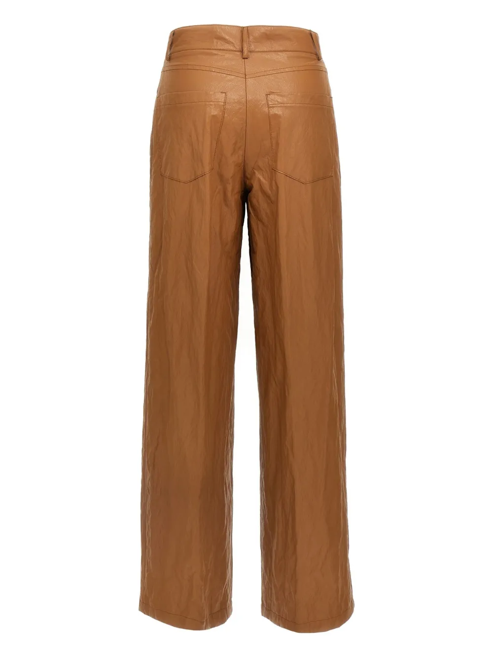 Nude leather-effect trousers - Bruin