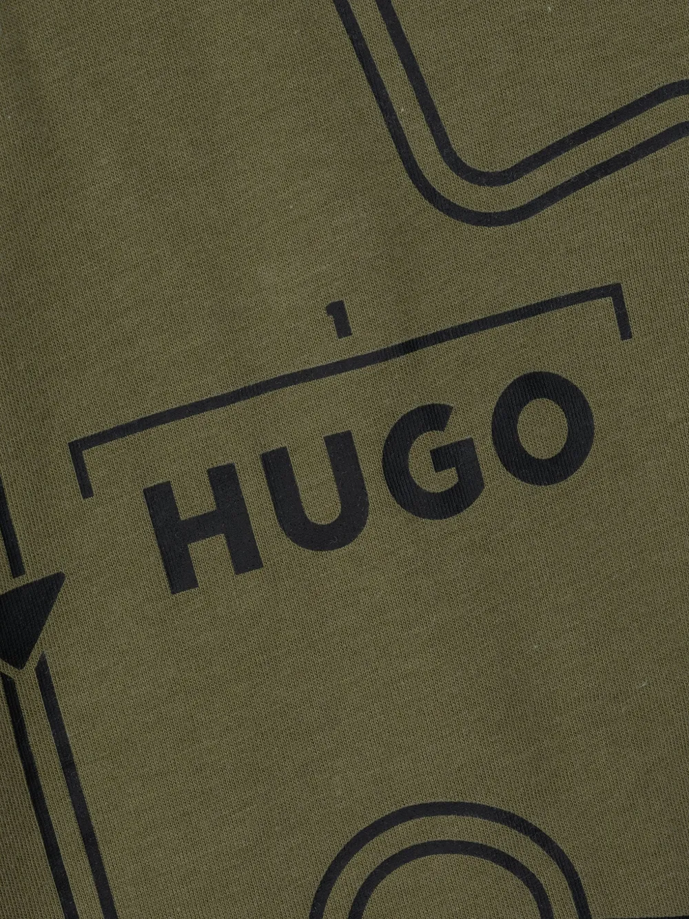Hugo Boss Graphic Print Crew Neck Short Sleeves T-shirt In Green