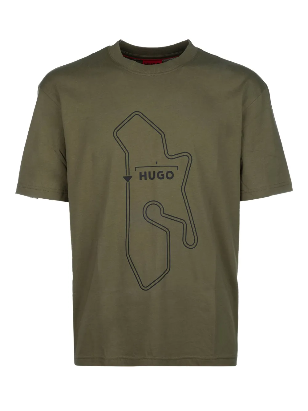 race-track print T-shirt