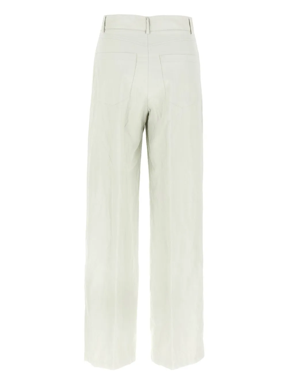 Nude leather-effect trousers - Wit