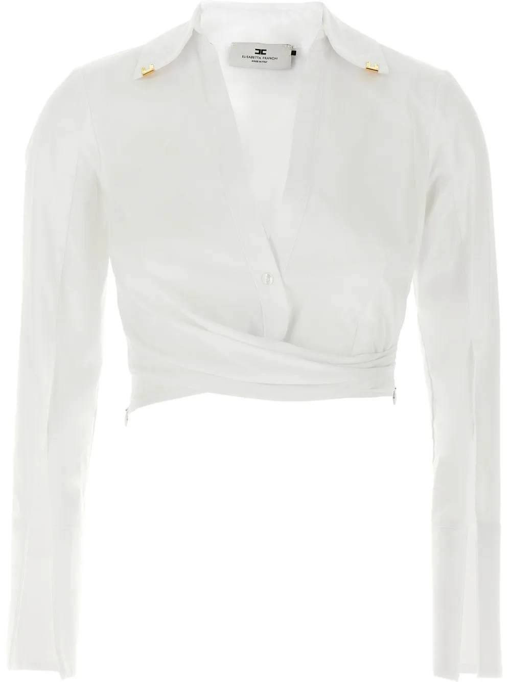 Elisabetta Franchi Cropped blouse Wit