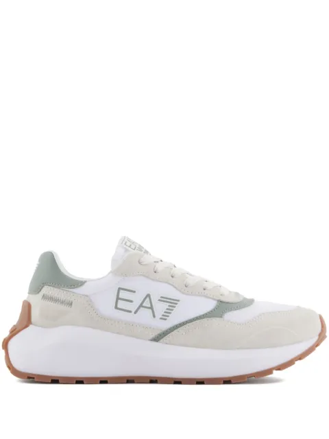 Ea7 Emporio Armani 로고 아플리케 스니커즈