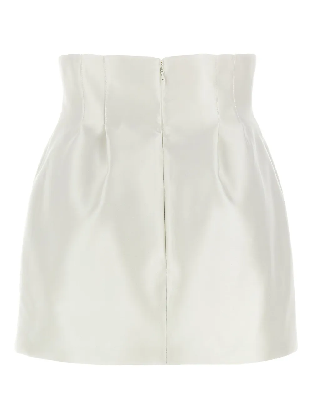 Elisabetta Franchi flower-brooch mini skirt - Wit